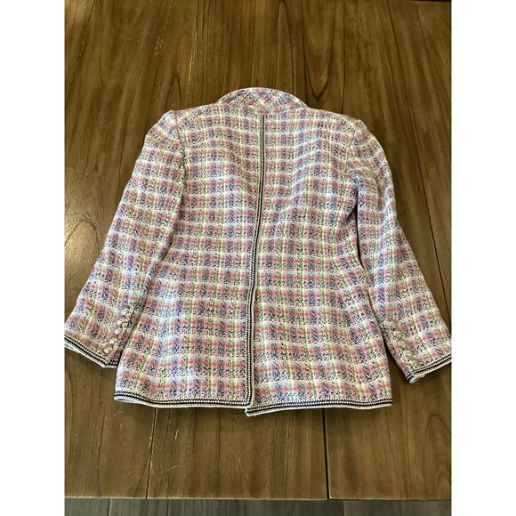 Veronica Beard Etney Dickey multi color purple tweed Jacket blazer size 0 - Picture 11 of 14